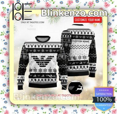 Armani Brand Print Christmas Sweater