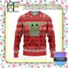 Baby Yoda Red Christmas Pullover Sweaters