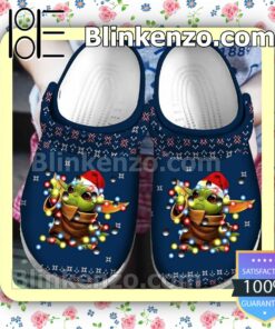 Baby Yoda With Christmas Lights Clogs