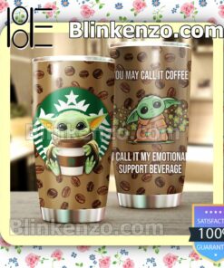 Baby Yoda You May Call It Coffee I Call It My Emotional Support Beverage Travel Mug