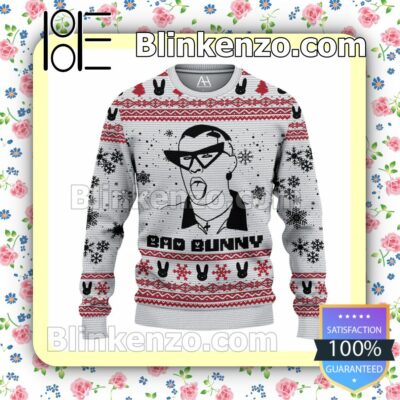 Bad Bunny Christmas Pullover Sweaters
