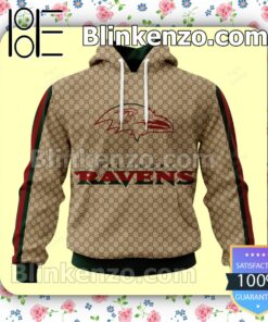 Baltimore Ravens Gucci NFL Zipper Fleece Hoodie