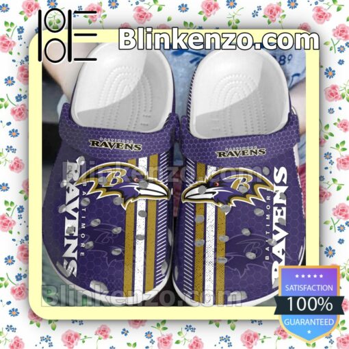 Baltimore Ravens Hive Pattern Clogs