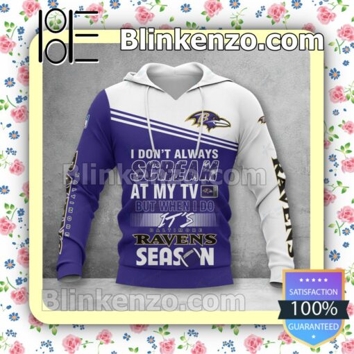 Gorgeous Baltimore Ravens I Don't Always Scream At My TV But When I Do NFL Polo Shirt