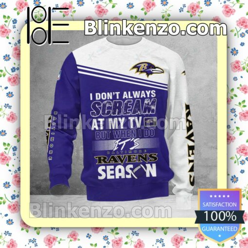 POD Baltimore Ravens I Don't Always Scream At My TV But When I Do NFL Polo Shirt
