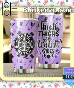 Basic Witch Thick Thighs And Witch Vibes Travel Mug