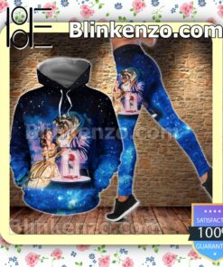 Beauty And The Beast Blue Galaxy Women Tank Top Pant Set a