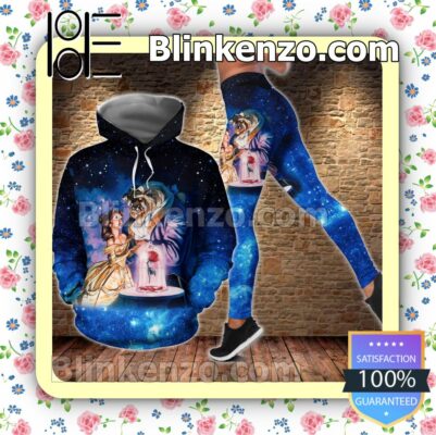 Beauty And The Beast Blue Galaxy Women Tank Top Pant Set a