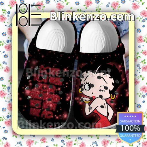 Betty Boop Don't You Wish Your Girlfriend Was Hot Like Me Halloween Clogs