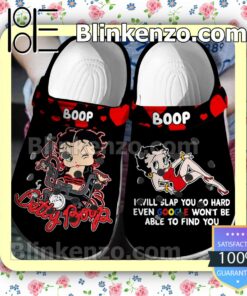 Betty Boop I Will Slap You So Hard Even Google Won't Be Able To Find You Halloween Clogs