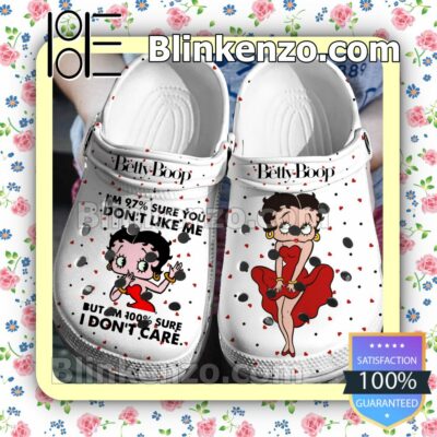 Betty Boop I'm 97% Sure You Don't Like Me But I'm 100% Sure I Don't Care Halloween Clogs