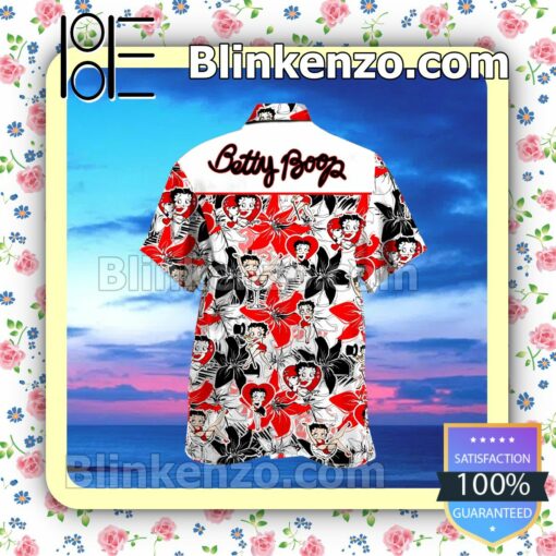 Betty Boop Lily Flower Men Shirt a
