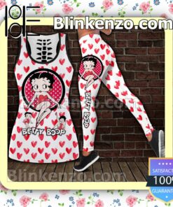 Betty Boop Many Hearts Women Tank Top Pant Set