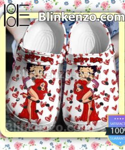 Betty Boop Red Heart Halloween Clogs