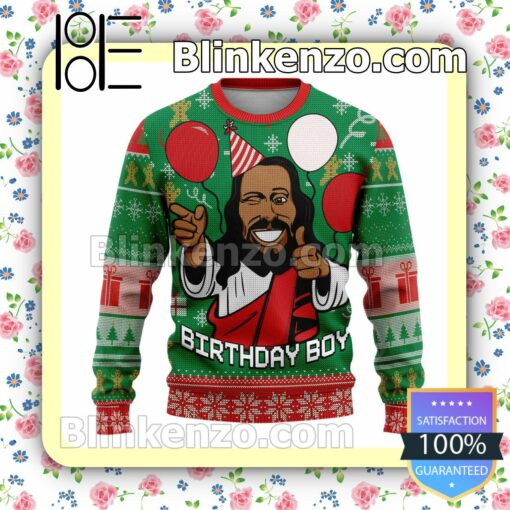 Birthday Boy Jesus Christmas Pullover Sweatshirts