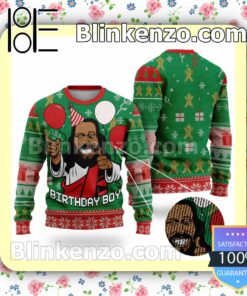 Birthday Boy Jesus Christmas Pullover Sweatshirts b