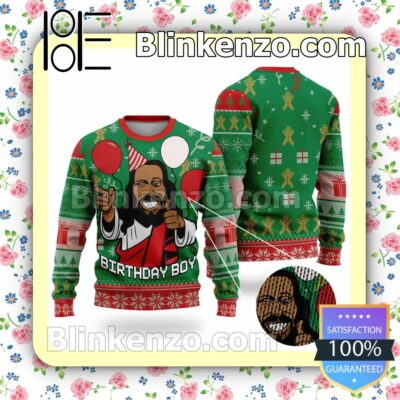 Birthday Boy Jesus Christmas Pullover Sweatshirts b