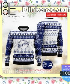 Blue Moon Brand Print Christmas Sweater