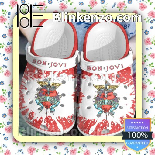 Bon Jovi Logo Color Splash Clogs