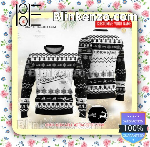 Borsalino Brand Print Christmas Sweater