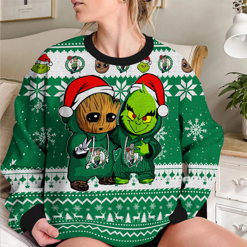 ugly christmas sweater celtics