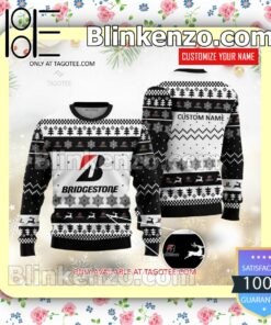 Bridgestone Brand Print Christmas Sweater