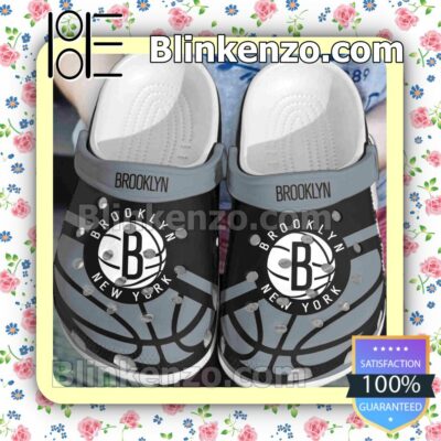 Brooklyn Nets Logo Basketball Clogs