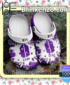 Bts Army Logo Purple Splash Clogs