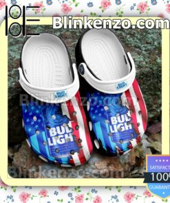 Bud Light Beer American Flag Clogs