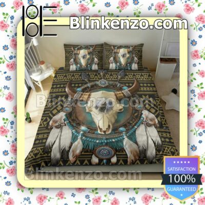 Bull Skull Dream Catcher Native Bedding Comforter Set b