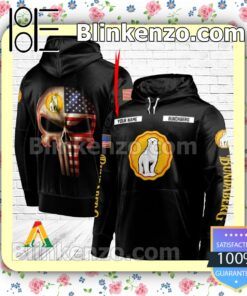 Bundaberg Rum Punisher Skull USA Flag Hoodie Shirt