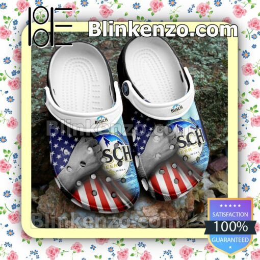 Busch Light Beer American Flag Clogs