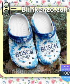 Busch Light Blue Tie Dye Clogs