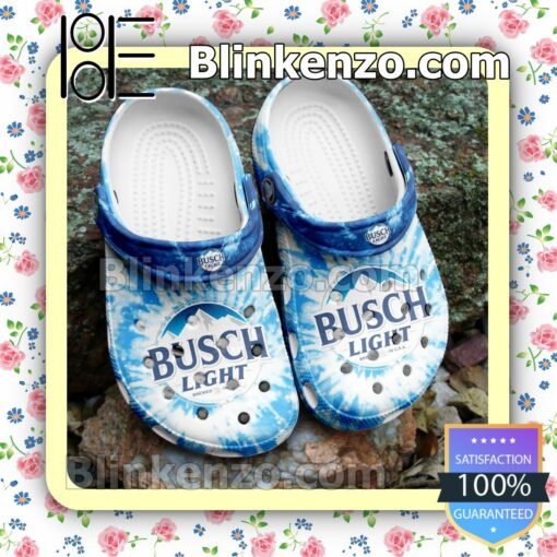 Busch Light Blue Tie Dye Clogs