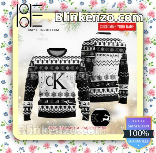 Calvin Klein Brand Print Christmas Sweater