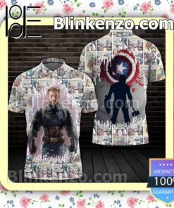 Captain America Comic Women Tank Top Pant Set b