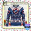 Captain America Marvel Navy Christmas Pullover Sweaters