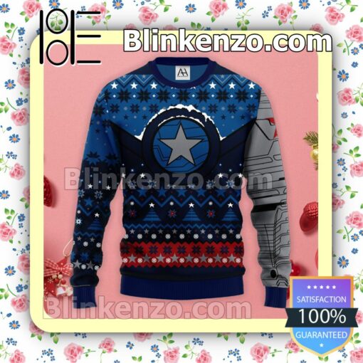 Captain America Marvel Winter Soldier Christmas Pullover Sweaters