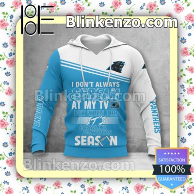 Fast Shipping Carolina Panthers I Don't Always Scream At My TV But When I Do NFL Polo Shirt