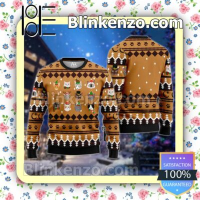 Cat Breeds Christmas Pullover Sweaters