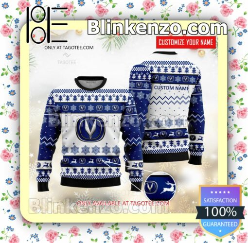 Changan Brand Print Christmas Sweater