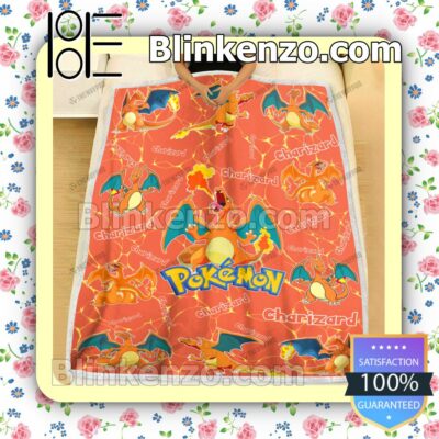 Charizard Pokemon Pattern Quilted Blanket a