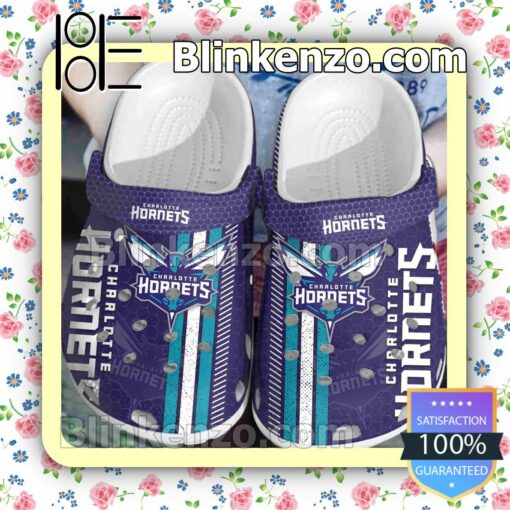 Charlotte Hornets Hive Pattern Clogs