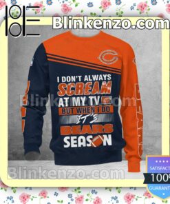 Esty Chicago Bears I Don't Always Scream At My TV But When I Do NFL Polo Shirt