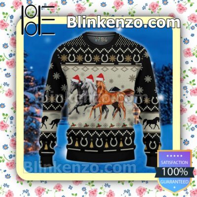 Christmas Horses Christmas Pullover Sweaters