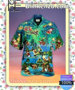 Christmas The Magical Night Xmas Button Down Shirt