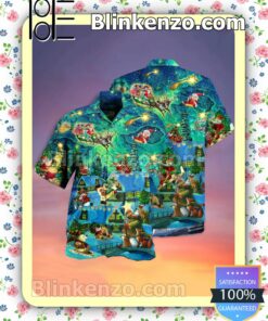 Christmas The Magical Night Xmas Button Down Shirt a