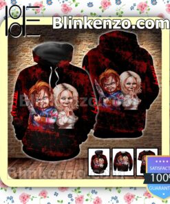 Chucky And Tiffany Blood Black Halloween Ideas Hoodie Jacket