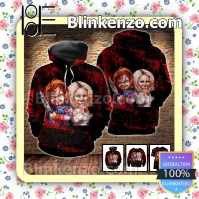 Chucky And Tiffany Blood Black Halloween Ideas Hoodie Jacket