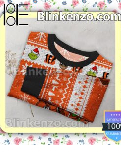 Cincinnati Bengals Baby Groot And Grinch Christmas NFL Sweatshirts a